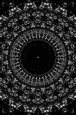 Siyah ve beyaz süslemeli arka plan. Mandala deseni.