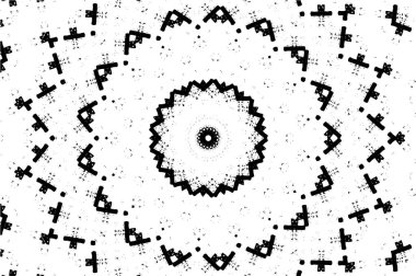Siyah ve beyaz süslemeli arka plan. Mandala deseni.