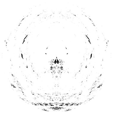 Beyaz arka planda soyut mürekkep çemberi, yuvarlak grunge damgası, eski püskü boya dokusu.