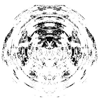 Beyaz arka planda soyut mürekkep çemberi, yuvarlak grunge damgası, eski püskü boya dokusu.