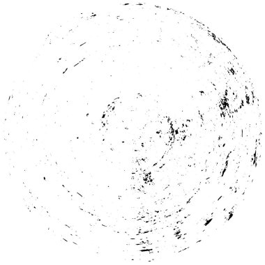 Beyaz arka planda soyut mürekkep çemberi, yuvarlak grunge damgası, eski püskü boya dokusu.