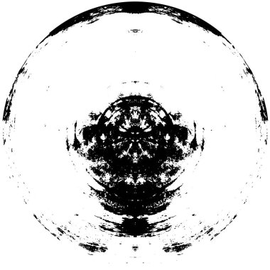  Beyaz arkaplanda soyut siyah çember şeklinin vektör çizimi.   