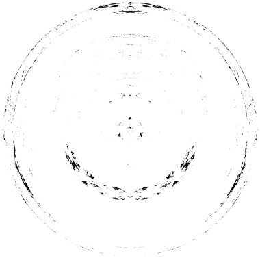  Beyaz arkaplanda soyut siyah çember şeklinin vektör çizimi.   