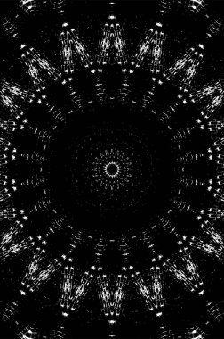 Siyah ve beyaz süslemeli arka plan. Mandala deseni.