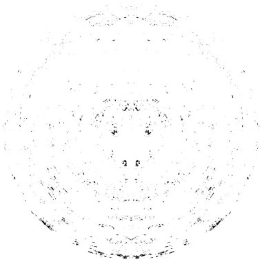  Beyaz arkaplanda soyut siyah çember şeklinin vektör çizimi.   