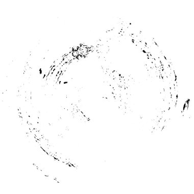  Beyaz arkaplanda soyut siyah çember şeklinin vektör çizimi.   