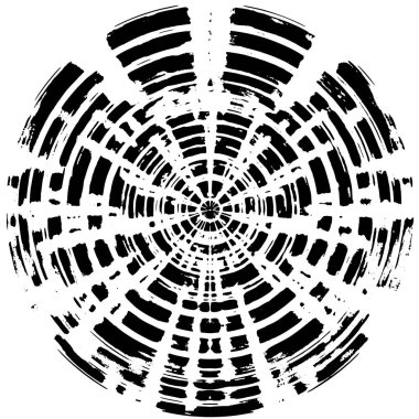  Beyaz arkaplanda soyut siyah çember şeklinin vektör çizimi.   