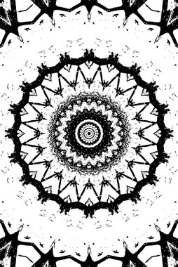Siyah ve beyaz süslemeli arka plan. Mandala deseni.