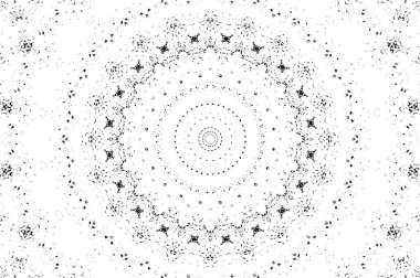 Siyah ve beyaz süslemeli arka plan. Mandala deseni.