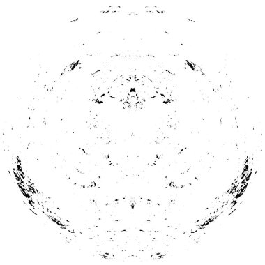 Beyaz arkaplanda soyut mürekkep çemberi, vektör çizimi, yuvarlak grunge damgası