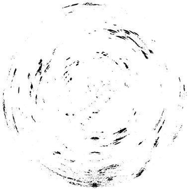 Beyaz arkaplanda soyut mürekkep çemberi, vektör çizimi, yuvarlak grunge damgası