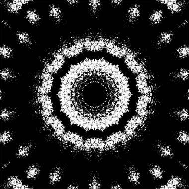 Kaleydoskopik desenli siyah beyaz yaratıcı arkaplan