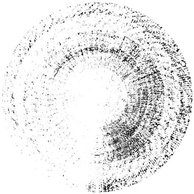 Beyaz arkaplanda soyut mürekkep çemberi, vektör çizimi, yuvarlak grunge damgası