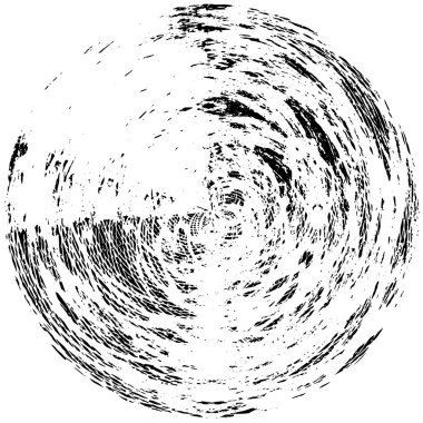 Beyaz arkaplanda soyut mürekkep çemberi, vektör çizimi, yuvarlak grunge damgası