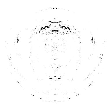 Beyaz arkaplanda soyut mürekkep çemberi, vektör çizimi, yuvarlak grunge damgası