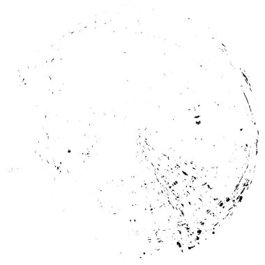 Beyaz arkaplanda soyut eski tip mürekkep çemberi, vektör illüstrasyonu