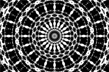 Siyah ve beyaz süslemeli arka plan. Mandala deseni.