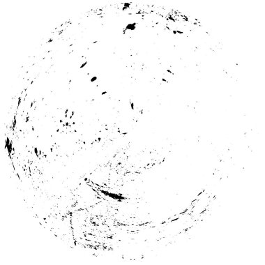 Beyaz arkaplanda soyut eski tip mürekkep çemberi, vektör illüstrasyonu