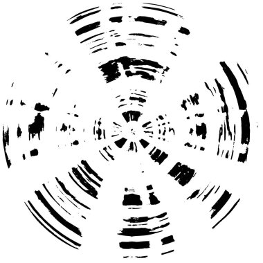 Beyaz arkaplanda soyut eski tip mürekkep çemberi, vektör illüstrasyonu