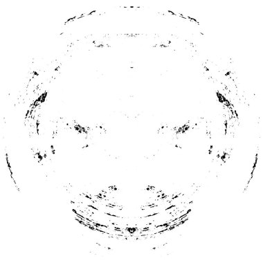 Beyaz arkaplanda soyut eski tip mürekkep çemberi, vektör illüstrasyonu