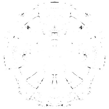 Beyaz arkaplanda soyut eski tip mürekkep çemberi, vektör illüstrasyonu