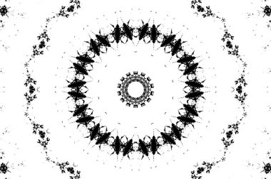 Kaleydoskopik desenli siyah beyaz yaratıcı arkaplan