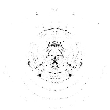 Beyaz arkaplanda soyut eski tip mürekkep çemberi, vektör illüstrasyonu