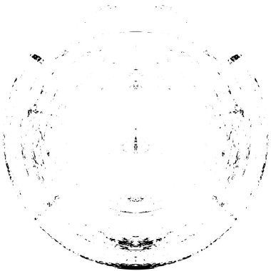 Beyaz arkaplanda soyut eski tip mürekkep çemberi, vektör illüstrasyonu
