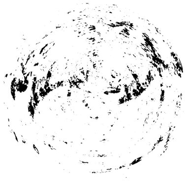 Beyaz arkaplanda soyut eski tip mürekkep çemberi, vektör illüstrasyonu