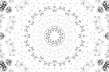 Süslü kaleydoskopik siyah beyaz arkaplan