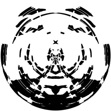 Beyaz arkaplan üzerindeki soyut grunge çemberi, vektör illüstrasyonu