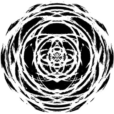 Beyaz arkaplan üzerindeki soyut grunge çemberi, vektör illüstrasyonu