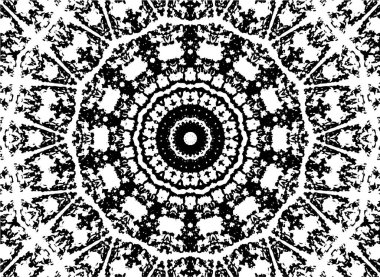 Kaleydoskopik desenli siyah beyaz yaratıcı arkaplan