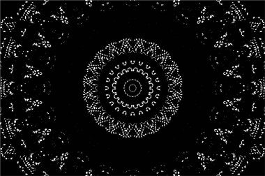 Siyah ve beyaz süslemeli arka plan. Mandala deseni.