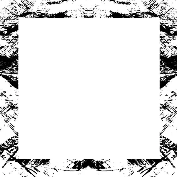 Quadrato Grunge Frame Sfondo Bianco Illustrazione Vettoriale — Vettoriale Stock