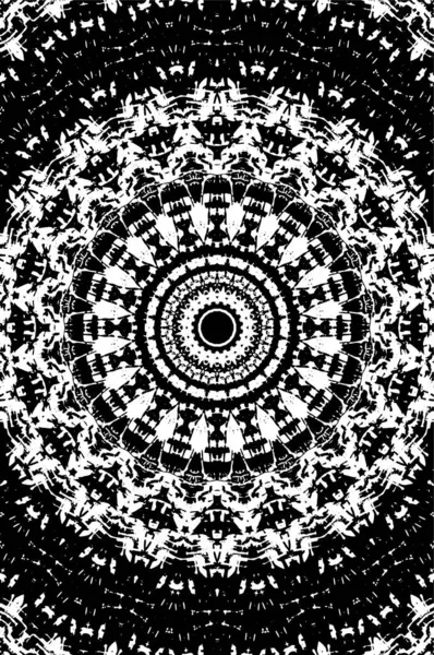 Siyah ve beyaz süslemeli arka plan. Mandala deseni.