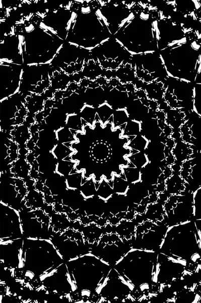 Калейдоскопический Декоративный Чёрно Белый Фон — стоковый вектор