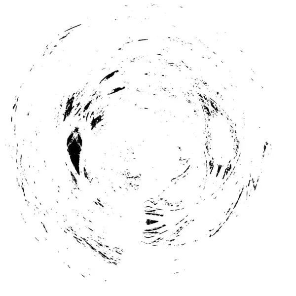 Schwarze Abstrakte Tuschekreisform Auf Weißem Hintergrund Vektorillustration — Stockvektor