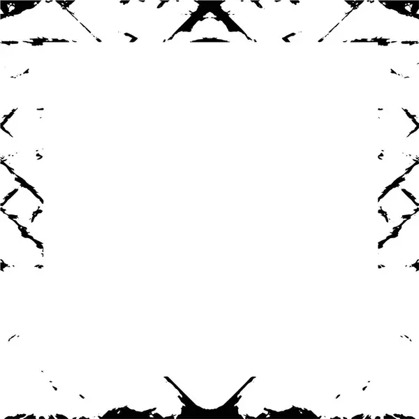 Vierkante Grunge Frame Witte Achtergrond Vector Illustratie — Stockvector