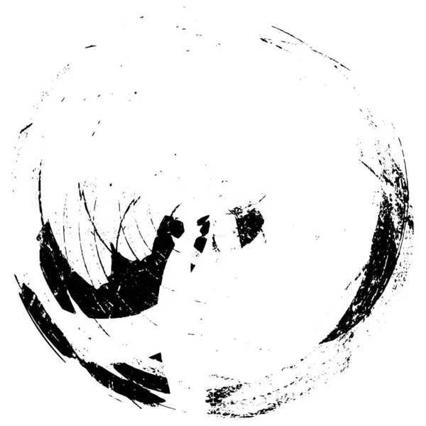 Forme Cercle Encre Abstraite Noire Sur Fond Blanc Illustration Vectorielle — Image vectorielle