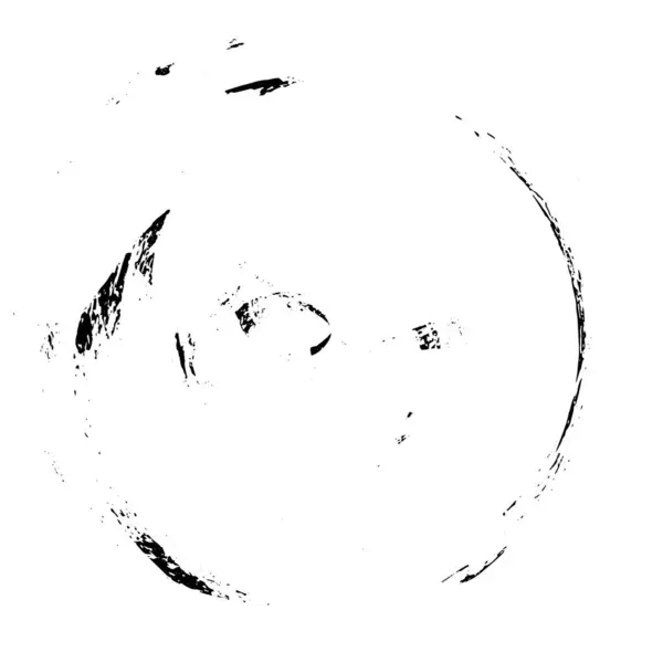 Forma Astratta Cerchio Inchiostro Nero Sfondo Bianco Illustrazione Vettoriale — Vettoriale Stock