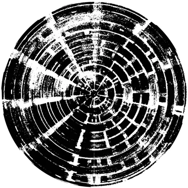 Абстрактна Форма Чорного Кола Білому Тлі Векторна Ілюстрація — стоковий вектор