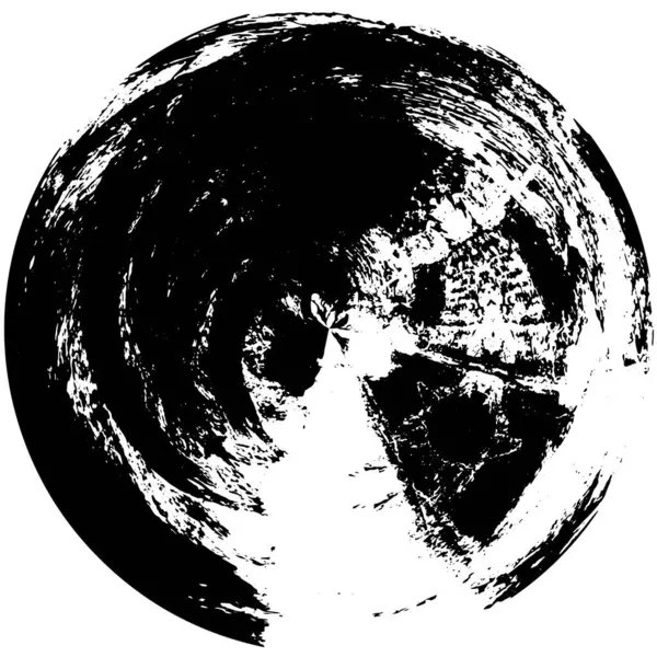 Αφηρημένο Σχήμα Μαύρου Κύκλου Λευκό Φόντο Εικονογράφηση Διανύσματος — Διανυσματικό Αρχείο