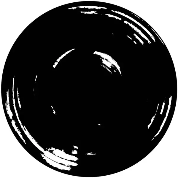 Forma Abstracta Círculo Negro Sobre Fondo Blanco Ilustración Vectorial — Vector de stock