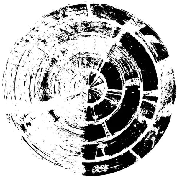 Abstrakt Bläck Cirkel Vit Bakgrund Runda Grunge Stämpel Shabby Färg — Stock vektor