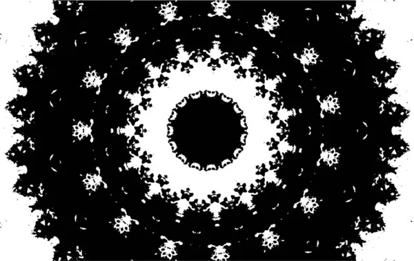 Süslü kaleydoskopik siyah beyaz arkaplan