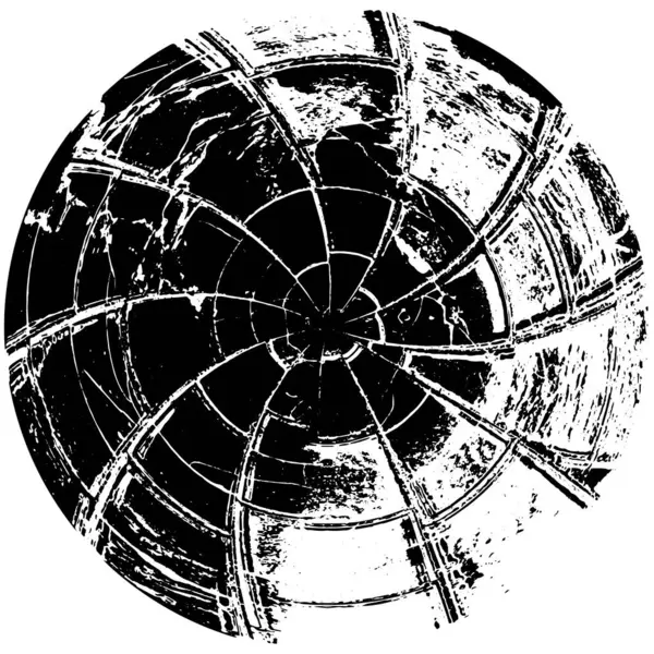 Vektorová Ilustrace Abstraktního Tvaru Černého Kruhu Bílém Pozadí — Stockový vektor