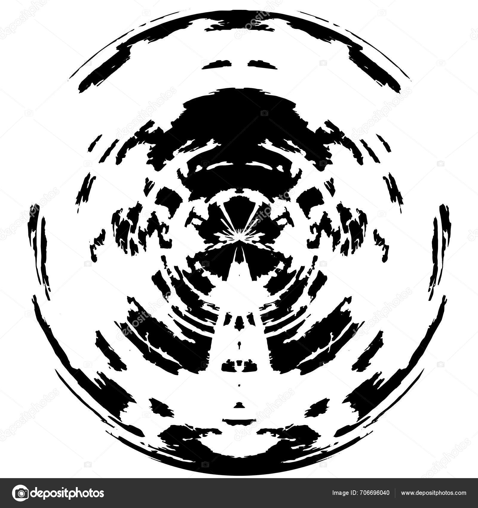 Black Circle Shape White Background Vector Illustration Stock Vector by