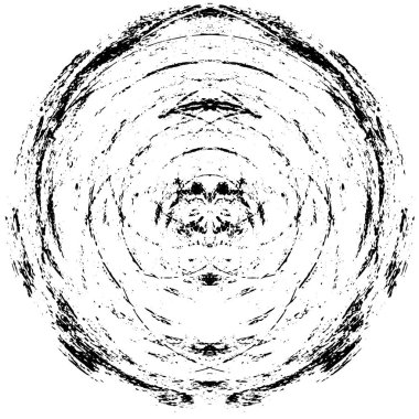 Beyaz arkaplan üzerindeki grunge çemberi, vektör illüstrasyonu