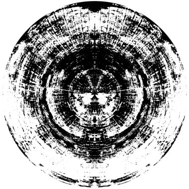 Beyaz arkaplan üzerindeki grunge çemberi, vektör illüstrasyonu